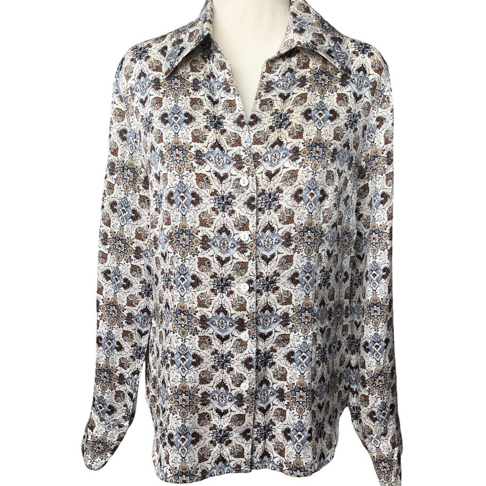 100% Silk, Blouse Women Sz 8,  Brand i.e, School, Teacher, College, Workwear